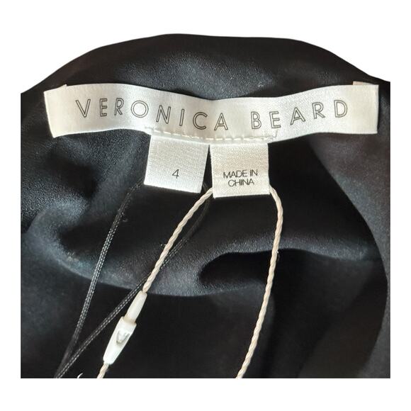 Veronica Beard Dress Bellino Paisley silk blend minidress long sleeve size 4 - Picture 7 of 8